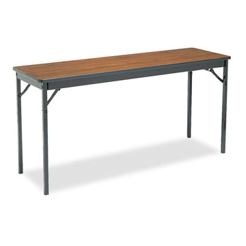 Barricks Special Size Folding Table, Square, 36w X 36d X 30h, Walnut-black freeshipping - TVN Wholesale